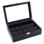 Caddy Bay Collection ‘Carbon 10’ watch box displays your timepieces in style